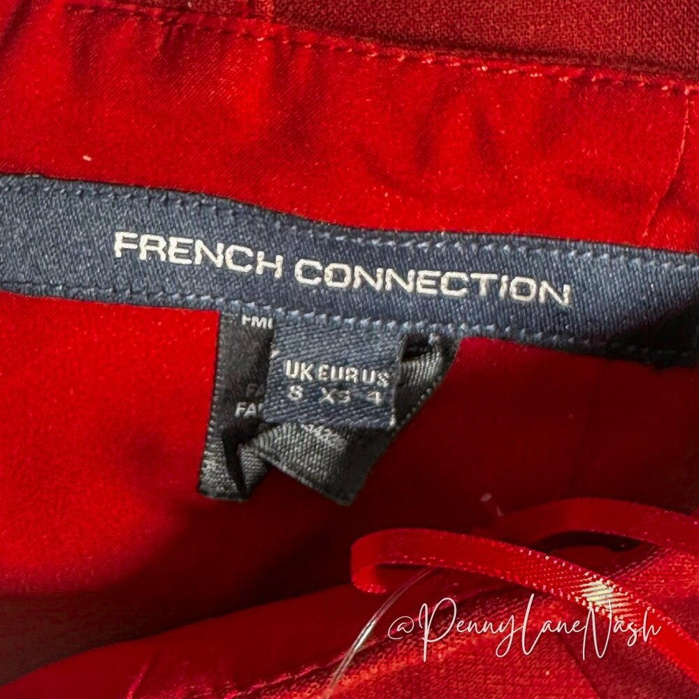 NWT French Connection Sleeveless A-Line Mini Dress Red Size 4 - Picture 7 of 11